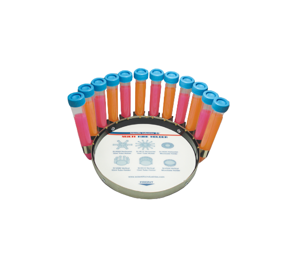 Set of colorful test tubes on a white background